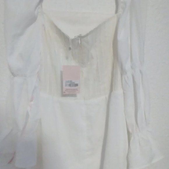 Stassie x Missguided White Corset Bodice Milkmaid - Picture 2 of 3